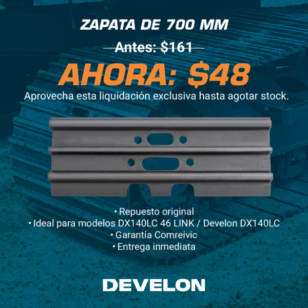Zapata de 700 mm