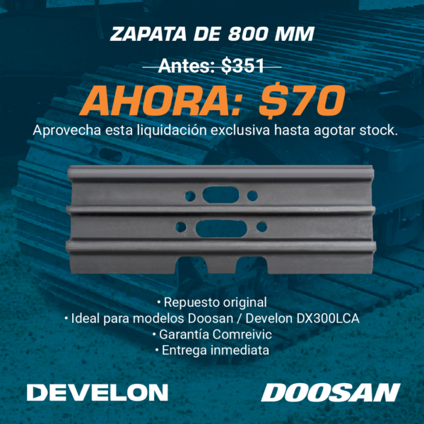 Zapata de 800 mm