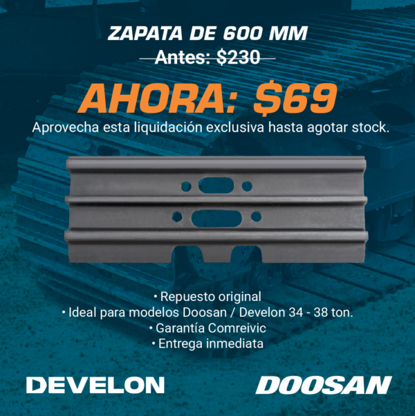 Zapata de 600 mm